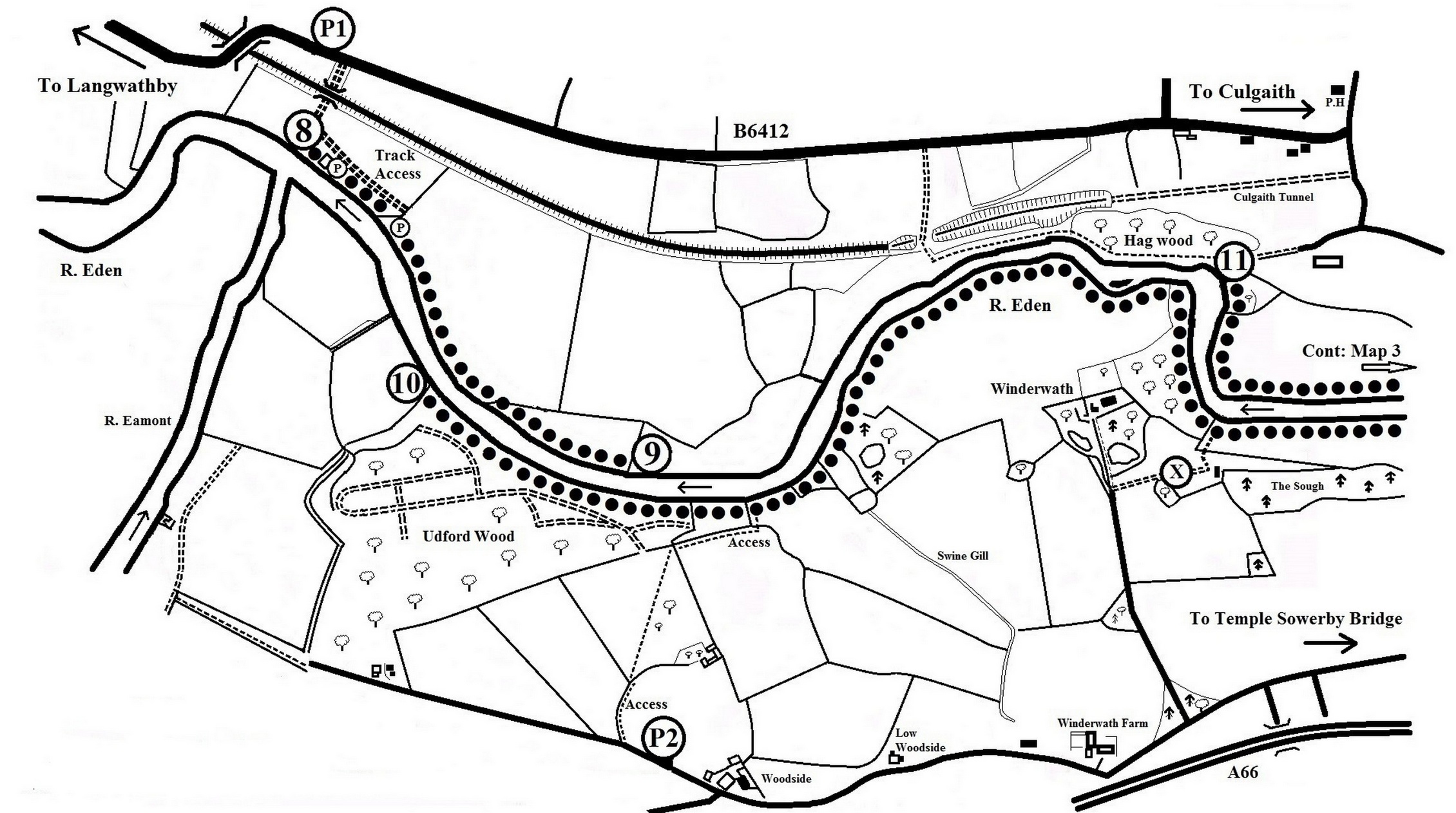 Map 2 - Skirwith Abbey and Lower Winderwath