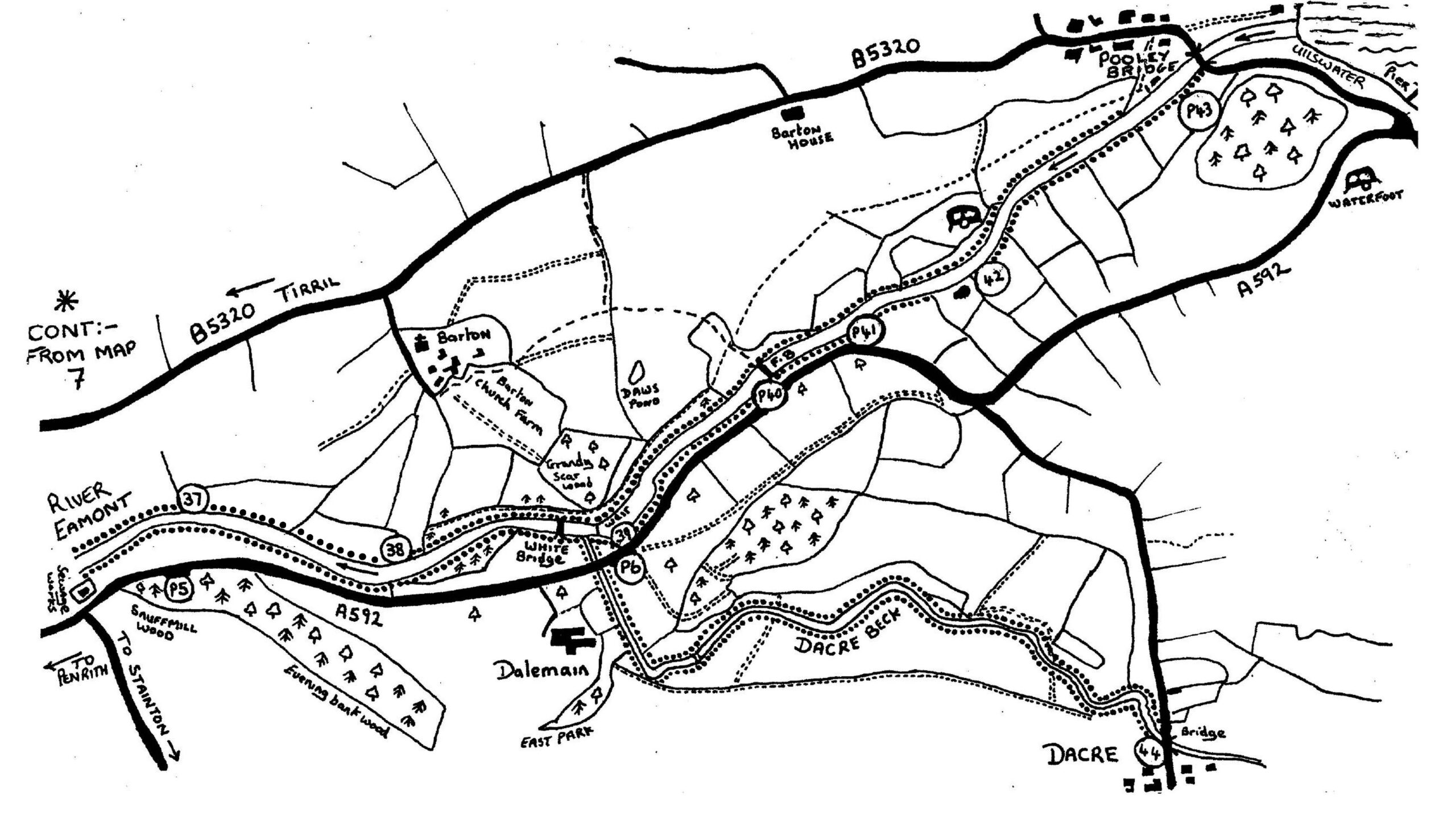 Map 8 - Upper Eamont and Dacre Beck