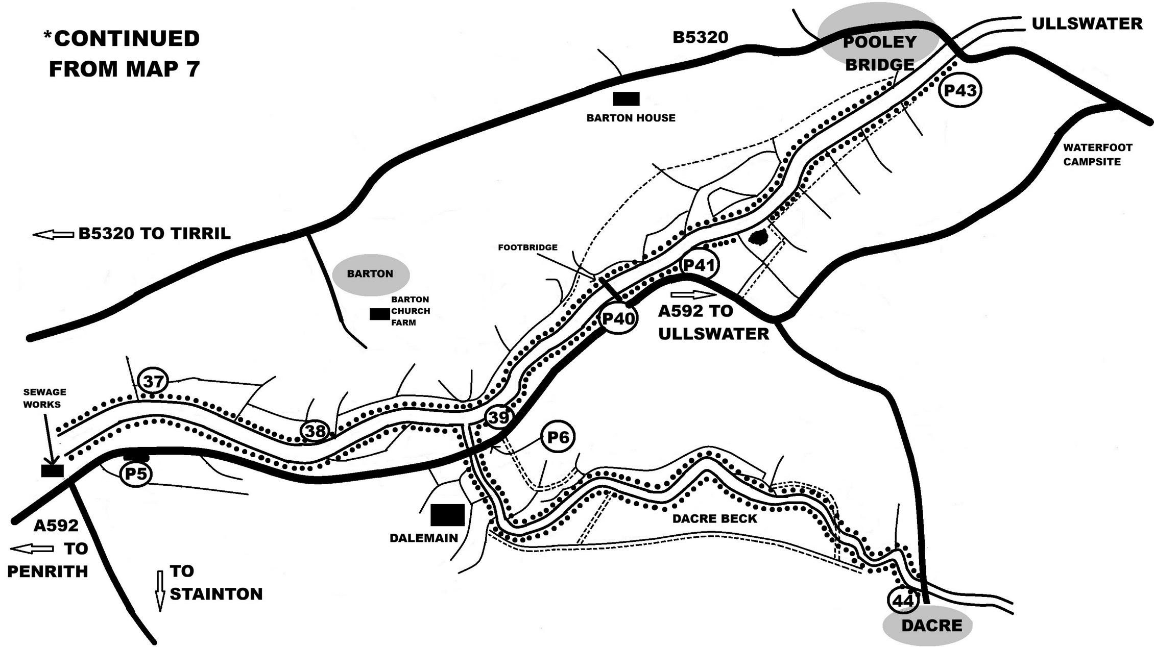 Map 8 - Upper Eamont and Dacre Beck
